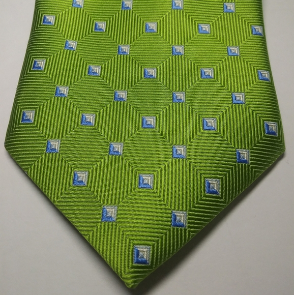 Brooks Brothers Men's Pure Silk Lime Green Tie - Picture 4 of 12